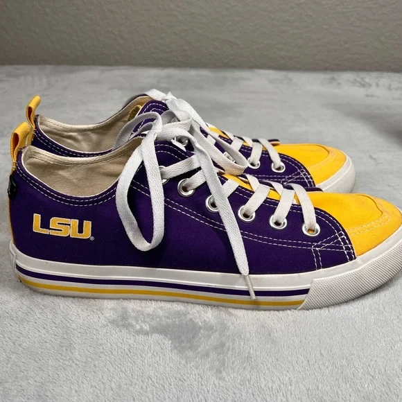 SKICKS LSU Tigers Women Size 8 Low Top Purple and Yellow Athletic Sneakers FAN - Picture 8 of 15